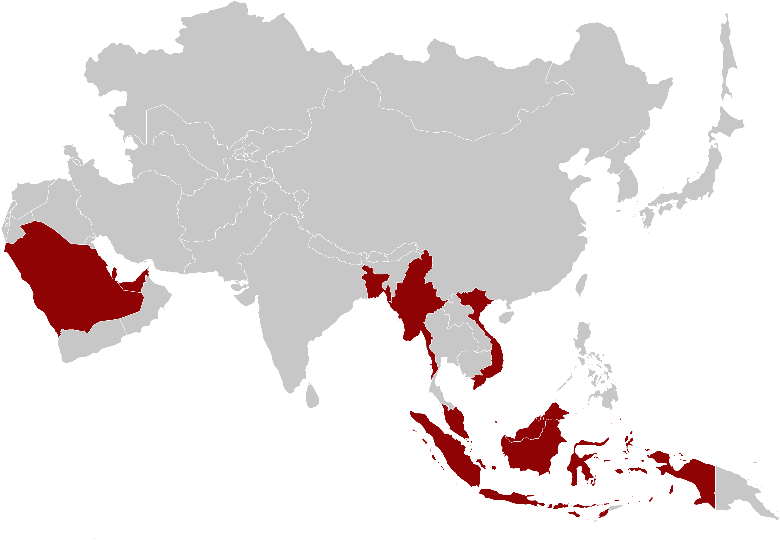 a map covered ASCLE health support in Singapore