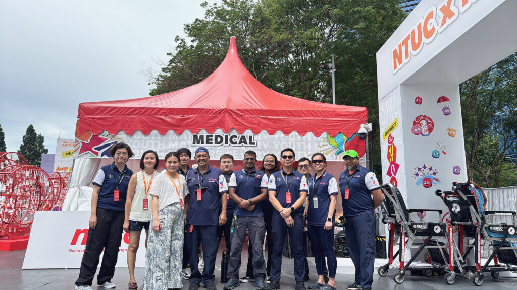 ASCLE healthcare group participated in the National Day Parade. 